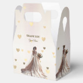 Ballotins Mariée d'hiver rose Golden Shiny Hearts (Ouvert)