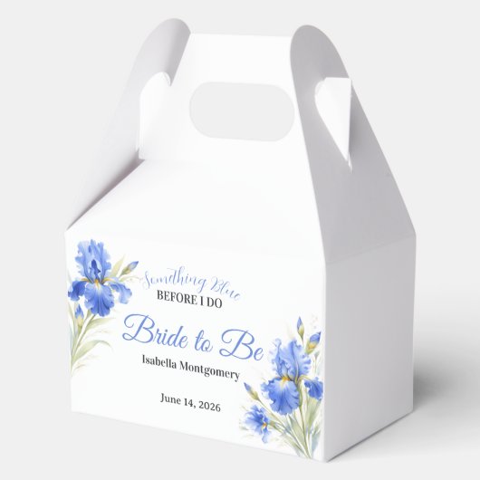 Ballotins Mariée Iris Bleu Future Mariée Cadeau de Fête de M (Recto)