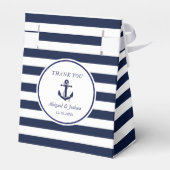 Ballotins Marine Ancre nautique Mariage rayé Personnalisé Fa (Arrière)