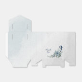 Ballotins marine blanche romantique & mariage de fleurs bleu (Déplié)