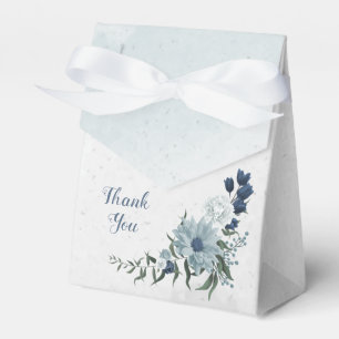 Ballotins marine blanche romantique & mariage de fleurs bleu