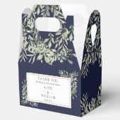 Ballotins Marine Bleu Élégant Vert Mariage Merci (Ouvert)