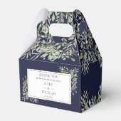 Ballotins Marine Bleu Élégant Vert Mariage Merci (Verso)