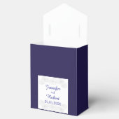 Ballotins Marine bleu et blanc Floral Wedding Favor Box (Ouvert)