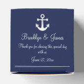 Ballotins Marine Bleu Nautique mariage Faveur boîte Ancre bl (Haut)