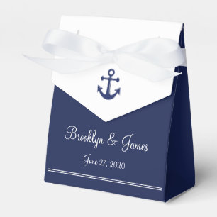 Ballotins Marine Bleu Nautique Mariage Faveur Boîtes Tente