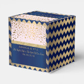 Ballotins Marine bleu, rose et or - Merci (Arrière)