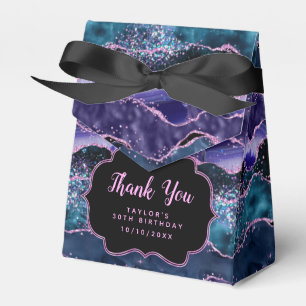 Ballotins Marine Bleu violet Océan Agate Anniversaire Merci
