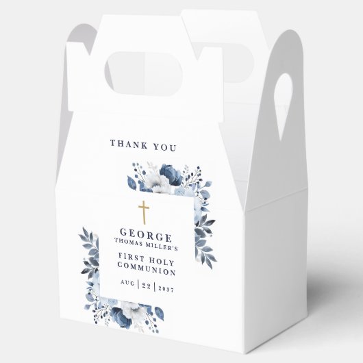 Ballotins Marine Bleue Botanique Moderne Sainte Communion (Ouvert)