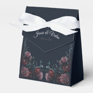 Ballotins Marine Bleue Flore Élégant Mariage Maroon Mauve