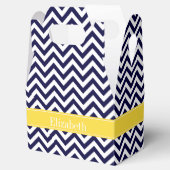Ballotins Marine Blue Lg Chevron Nom de l'ananas Monogramme (Ouvert)