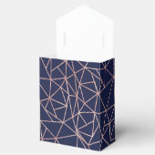 Ballotins Marine Blue Rose Gold Foil Polygone géométrique (Ouvert)