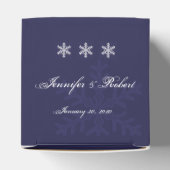 Ballotins Marine Blue Snowflake Mariage d'hiver (Haut)