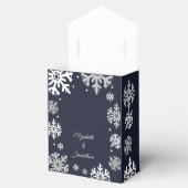 Ballotins Marine Blue Snowflakes Mariage d'hiver (Ouvert)