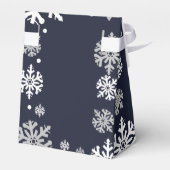 Ballotins Marine Blue Snowflakes Mariage d'hiver (Arrière)