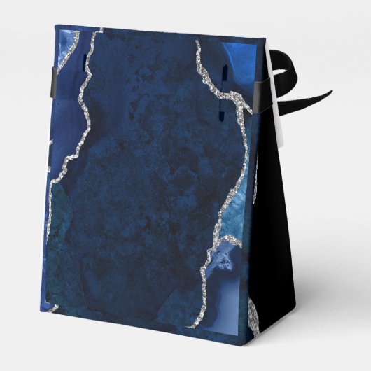 Ballotins Marine et Argent Agate Anniversaire Merci (Arrière)