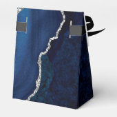 Ballotins Marine et Argent Agate pierre précieuse (Arrière)