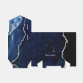 Ballotins Marine et Argent Agate pierre précieuse (Déplié)