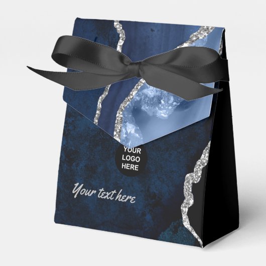 Ballotins Marine et Argent Agate pierre précieuse (Verso)