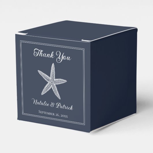 Ballotins Marine Starfish Mariage Favor Boxes (Verso)
