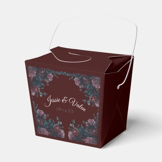 Ballotins Maroon Mariage Floral d'automne (Verso)