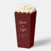 Ballotins Maroon Popcorn Favor Box for Elegant Celebrations (Sauté)