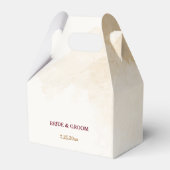 Ballotins Maroon vert beige or botanique mariage (Arrière)