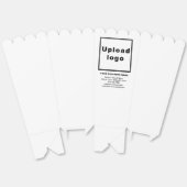 Ballotins Marque commerciale sur boîte de pop-corn blanc (Déplié)