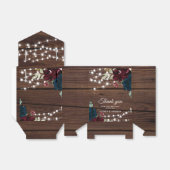 Ballotins Marsala & Navy Rustic Wedding Favor Box (Déplié)