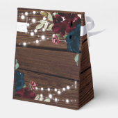Ballotins Marsala & Navy Rustic Wedding Favor Box (Arrière)