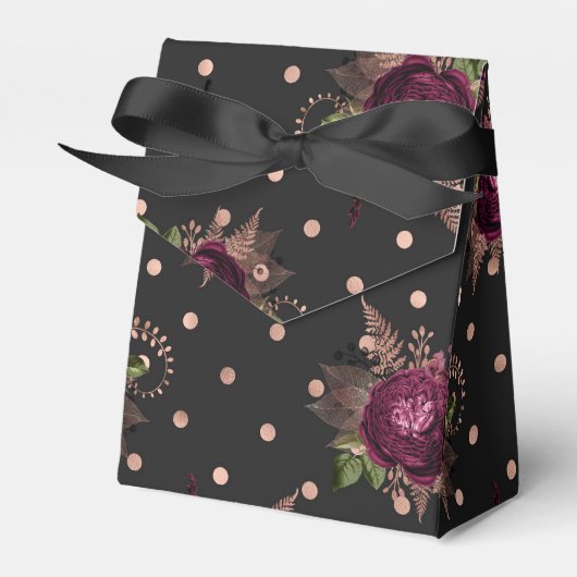 Ballotins Marsala vintage et floral rose gold (Verso)