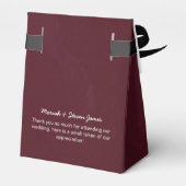 Ballotins Marsala Wedding Favor Box, Vin Coloré (Arrière)