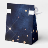 Ballotins Mascarade masque élégant rose or parties scintilla (Arrière)