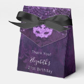 Ballotins Masquerade anniversaire violet parties scintillant (Verso)