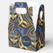 Ballotins Masquerade Sweet 16 Motif Blue Gold ID1032 (Ouvert)