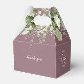 Ballotins Mauve Floral Greenery Monogram Mariage (Arrière)