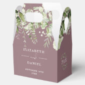 Ballotins Mauve Floral Greenery Monogram Mariage (Ouvert)