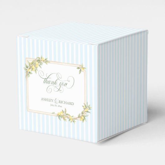 Ballotins Mediterranean Lemon Coastal Stripe Wedding (Verso)