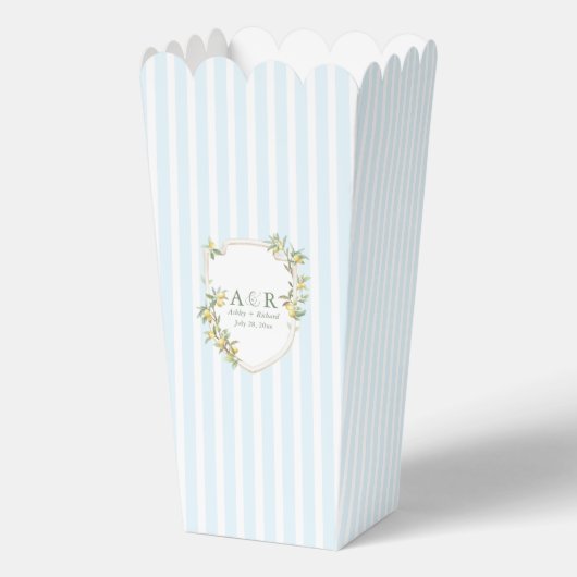 Ballotins Mediterranean Lemon Crest Wedding Popcorn (Verso)