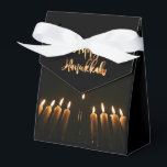 Ballotins Menorah et Faux Gold Script Happy Hanoukka<br><div class="desc">Menorah et Faux Gold Script Happy Hanoukka Party Favoriser Box</div>