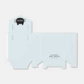 Ballotins Meow Black Cat Face Blue Boy Baby shower (Déplié)