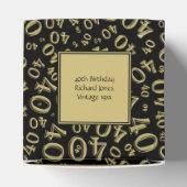 Ballotins "Merci" : 40e anniversaire de fête Gold/Black (Haut)