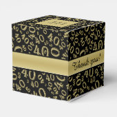 Ballotins "Merci" : 40e anniversaire de fête Gold/Black (Arrière)