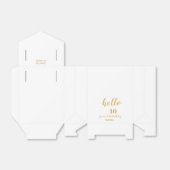 Ballotins Merci 40e anniversaire Elégant blanc et or (Déplié)