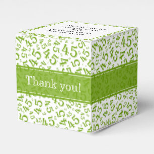 Ballotins Merci 45ème moderne Nombre Motif Vert/Blanc