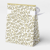 Ballotins Merci 60e anniversaire Gold/Motif blanc (Arrière)