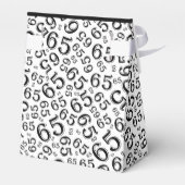 Ballotins Merci 65e anniversaire noir/blanc Motif numérique (Arrière)