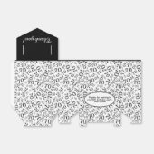 Ballotins Merci 70e anniversaire noir/blanc Motif numérique (Déplié)