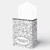 Ballotins Merci 70e anniversaire noir/blanc Motif numérique (Ouvert)