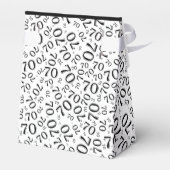 Ballotins Merci 70e anniversaire noir/blanc Motif numérique (Arrière)